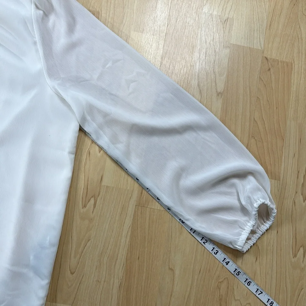 J. Crew Turtleneck Crepe Lined Long Sleeve Blouse Size XL